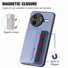 For Redmi K80 Pro / Poco F7 Ultra Carbon Fiber Magnetic Card Bag Phone Case(Blue) - 3