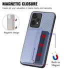 For OnePlus Nord CE2 Lite 5G Carbon Fiber Magnetic Card Bag Phone Case(Blue) - 3