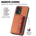 For OnePlus Nord CE2 Lite 5G Carbon Fiber Magnetic Card Bag Phone Case(Brown) - 3