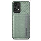 For Oneplus Nord CE2 Lite 5G Carbon Fiber Magnetic Card Bag Phone Case(Green) - 1