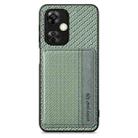 For OnePlus Nord CE 3 Lite Carbon Fiber Magnetic Card Bag Phone Case(Green) - 2