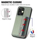 For OnePlus Nord CE 3 Lite Carbon Fiber Magnetic Card Bag Phone Case(Green) - 3