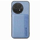 For OnePlus 13 Carbon Fiber Magnetic Card Bag Phone Case(Blue) - 2