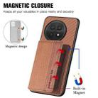 For OnePlus 13 Carbon Fiber Magnetic Card Bag Phone Case(Brown) - 3
