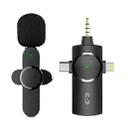 One by One 3 in 1 Lavalier Noise Reduction Wireless Microphone for iPhone / iPad / Android / Camera - 1