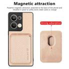 For OPPO Reno9 Pro+ Carbon Fiber Leather Card Magsafe Phone Case(Khaki) - 2