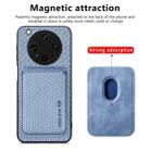 For OPPO Find X8 Ultra Carbon Fiber Leather Card Magsafe Magnetic Phone Case(Blue) - 2