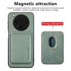 For OPPO Find X8 Ultra Carbon Fiber Leather Card Magsafe Magnetic Phone Case(Green) - 2