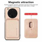 For OPPO Find X8 Ultra Carbon Fiber Leather Card Magsafe Magnetic Phone Case(Khaki) - 2