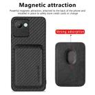 For Realme C30 Carbon Fiber Leather Card Magsafe Phone Case(Black) - 2