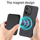 For Realme Neo7 Carbon Fiber Leather Card Magsafe Phone Case(Black) - 3