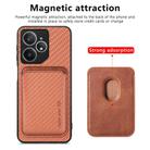 For Realme Neo7 Carbon Fiber Leather Card Magsafe Phone Case(Brown) - 2