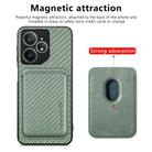 For Realme Neo7 Carbon Fiber Leather Card Magsafe Phone Case(Green) - 2