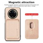 For Realme 14 Pro Carbon Fiber Leather Card Magsafe Phone Case(Khaki) - 2