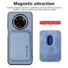 For Realme 14 Pro+ Carbon Fiber Leather Card Magsafe Phone Case(Blue) - 2