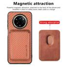 For Realme 14 Pro+ Carbon Fiber Leather Card Magsafe Phone Case(Brown) - 2