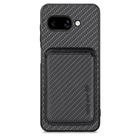 For Google Pixel 9a Carbon Fiber Leather Card Magsafe Phone Case(Black) - 1