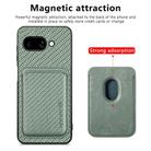 For Google Pixel 9a Carbon Fiber Leather Card Magsafe Phone Case(Green) - 2