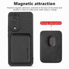 For Honor 80 Carbon Fiber Leather Card Magsafe Phone Case(Black) - 2