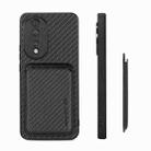 For Honor 80 Carbon Fiber Leather Card Magsafe Phone Case(Black) - 3