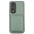 For Honor 80 Pro Carbon Fiber Leather Card Magsafe Phone Case(Green) - 1