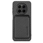 For Honor Magic 7 Pro Carbon Fiber Leather Card Magsafe Phone Case(Black) - 2