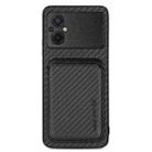 For Xiaomi Poco M5 4G Carbon Fiber Leather Card Magnetic Phone Case(Black) - 1