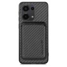 For Xiaomi Redmi Note 13 Pro 4G Carbon Fiber Leather Card Magnetic Phone Case(Black) - 1