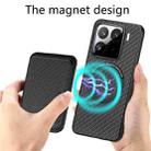 For Xiaomi 15 Carbon Fiber Leather Card Magnetic Phone Case(Black) - 3
