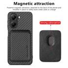 For Xiaomi Poco X7 Pro Carbon Fiber Leather Card Magnetic Phone Case(Black) - 2
