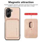 For Xiaomi Poco X7 Pro Carbon Fiber Leather Card Magnetic Phone Case(Khaki) - 2