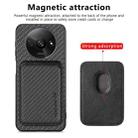 For Redmi A3 Carbon Fiber Leather Card Magnetic Phone Case(Black) - 2