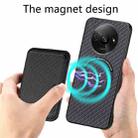 For Redmi A3 Carbon Fiber Leather Card Magnetic Phone Case(Black) - 3