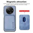 For Redmi A3 Carbon Fiber Leather Card Magnetic Phone Case(Blue) - 2