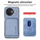 For Redmi K80 / Poco F7 Pro Carbon Fiber Leather Card Magnetic Phone Case(Blue) - 2