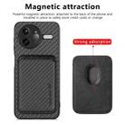 For Redmi K80 Pro / Poco F7 Ultra Carbon Fiber Leather Card Magnetic Phone Case(Black) - 2