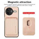 For Redmi K80 Pro / Poco F7 Ultra Carbon Fiber Leather Card Magnetic Phone Case(Khaki) - 2