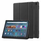 For Amazon Fire Max 11 ENKAY Tri-fold Custer Texture Leather Smart Tablet Case(Black) - 1