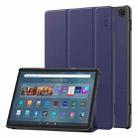 For Amazon Fire Max 11 ENKAY Tri-fold Custer Texture Leather Smart Tablet Case(Dark Blue) - 1