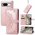 For Google Pixel 8 Mandala Flower Embossed Leather Phone Case(Rose Gold) - 1