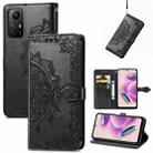 For Xiaomi Redmi Note 12S Mandala Flower Embossed Leather Phone Case(Black) - 1