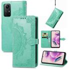 For Xiaomi Redmi Note 12S Mandala Flower Embossed Leather Phone Case(Green) - 1