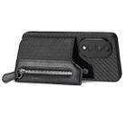 For Honor 80 Carbon Fiber Horizontal Flip Zipper Wallet Phone Case(Black) - 3