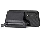 For Honor 80 Pro Carbon Fiber Horizontal Flip Zipper Wallet Phone Case(Black) - 3