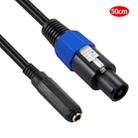 JUNSUNMAY Speakon Male to 6.35mm Female Audio Speaker Adapter Cable with Snap Lock, Length: 50cm - 1