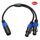 JUNSUNMAY Speakon Female to Speakon Male 2 in 1 Audio Speaker Adapter Cable, Length: 50cm - 1