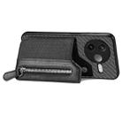 For Redmi K80 / Poco F7 Pro Carbon Fiber Horizontal Flip Zipper Wallet Phone Case(Black) - 3