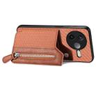For Redmi K80 / Poco F7 Pro Carbon Fiber Horizontal Flip Zipper Wallet Phone Case(Brown) - 3
