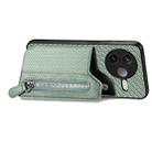 For Redmi K80 / Poco F7 Pro Carbon Fiber Horizontal Flip Zipper Wallet Phone Case(Green) - 3