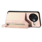 For Redmi K80 / Poco F7 Pro Carbon Fiber Horizontal Flip Zipper Wallet Phone Case(Khaki) - 3